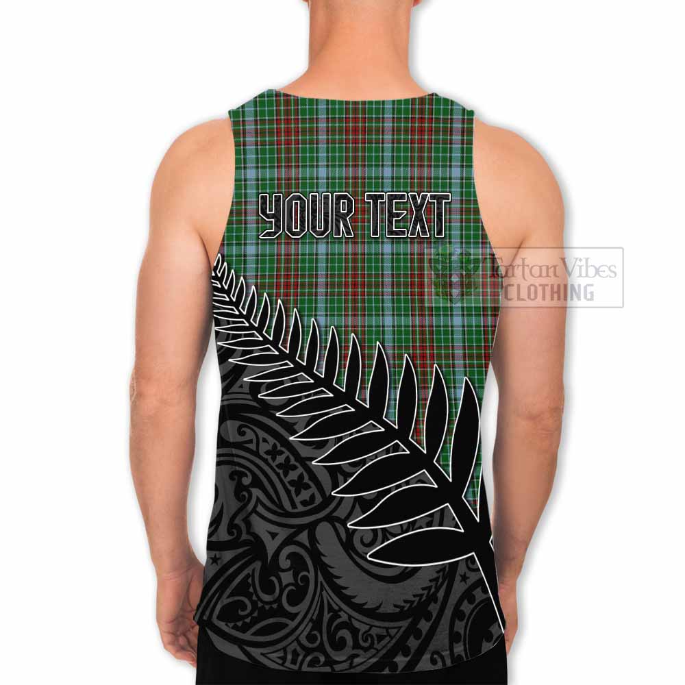 Tartan Vibes Clothing Gayre Crest Tartan Men's Tank Top with New Zealand Silver Fern Half Style