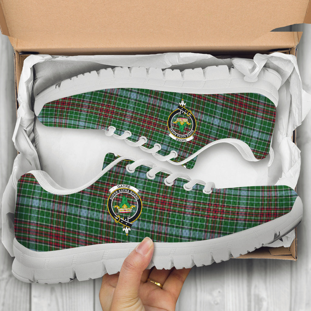 Gayre Tartan Sneakers with Family Crest - Tartan Vibes Clothing