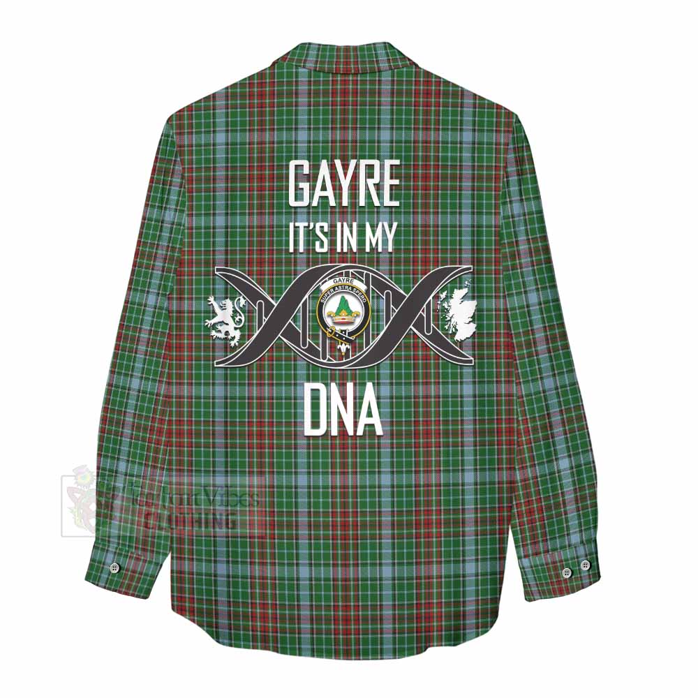 Tartan Vibes Clothing Gayre Tartan Women's Casual Shirt with Family Crest DNA In Me Style