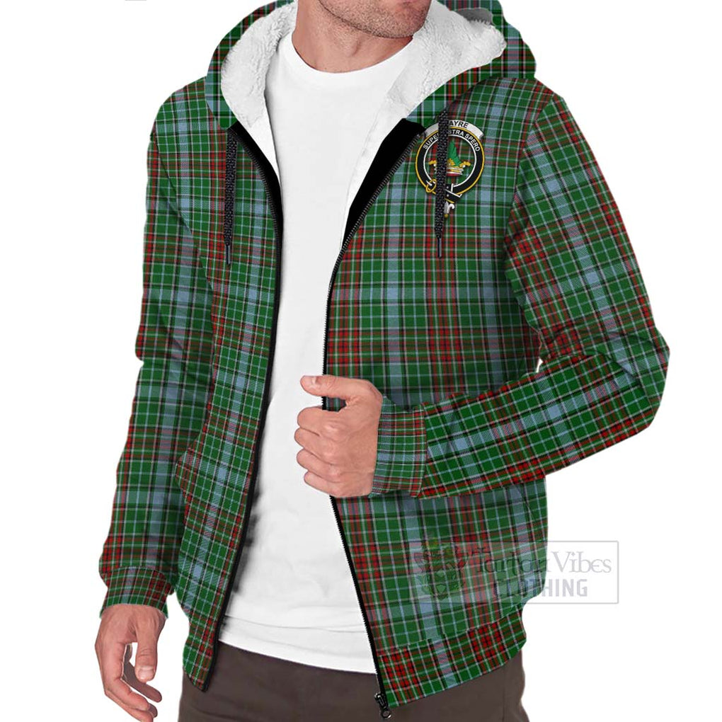 Tartan Vibes Clothing Gayre Tartan Sherpa Hoodie with Family Crest Celtic Skull Style