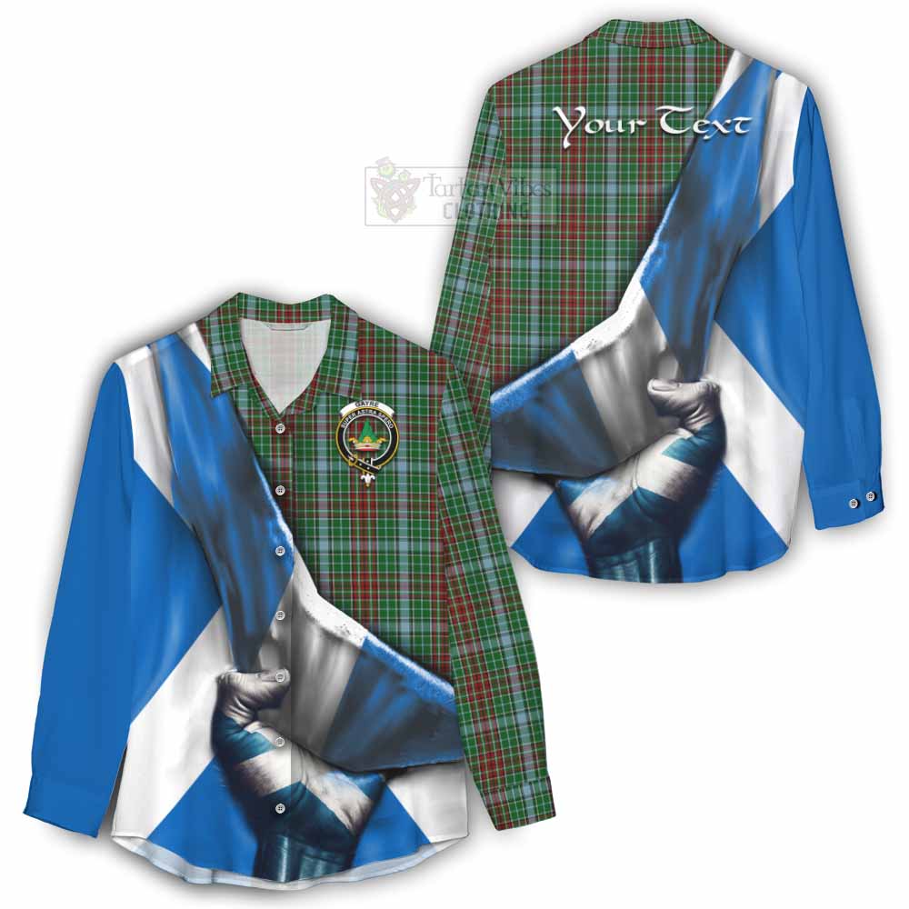 Tartan Vibes Clothing Gayre Tartan Women's Casual Shirt with Family Crest Scotland Patriotic Style