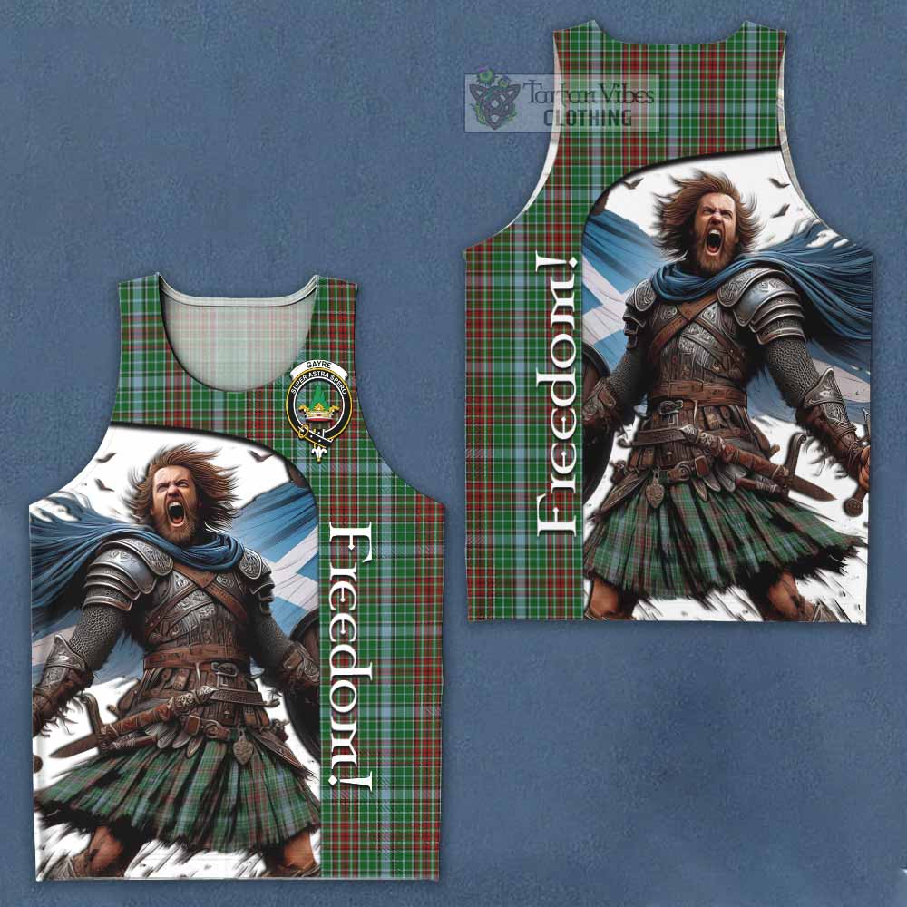 Tartan Vibes Clothing Gayre Crest Tartan Men's Tank Top Inspired by the Freedom of Scottish Warrior