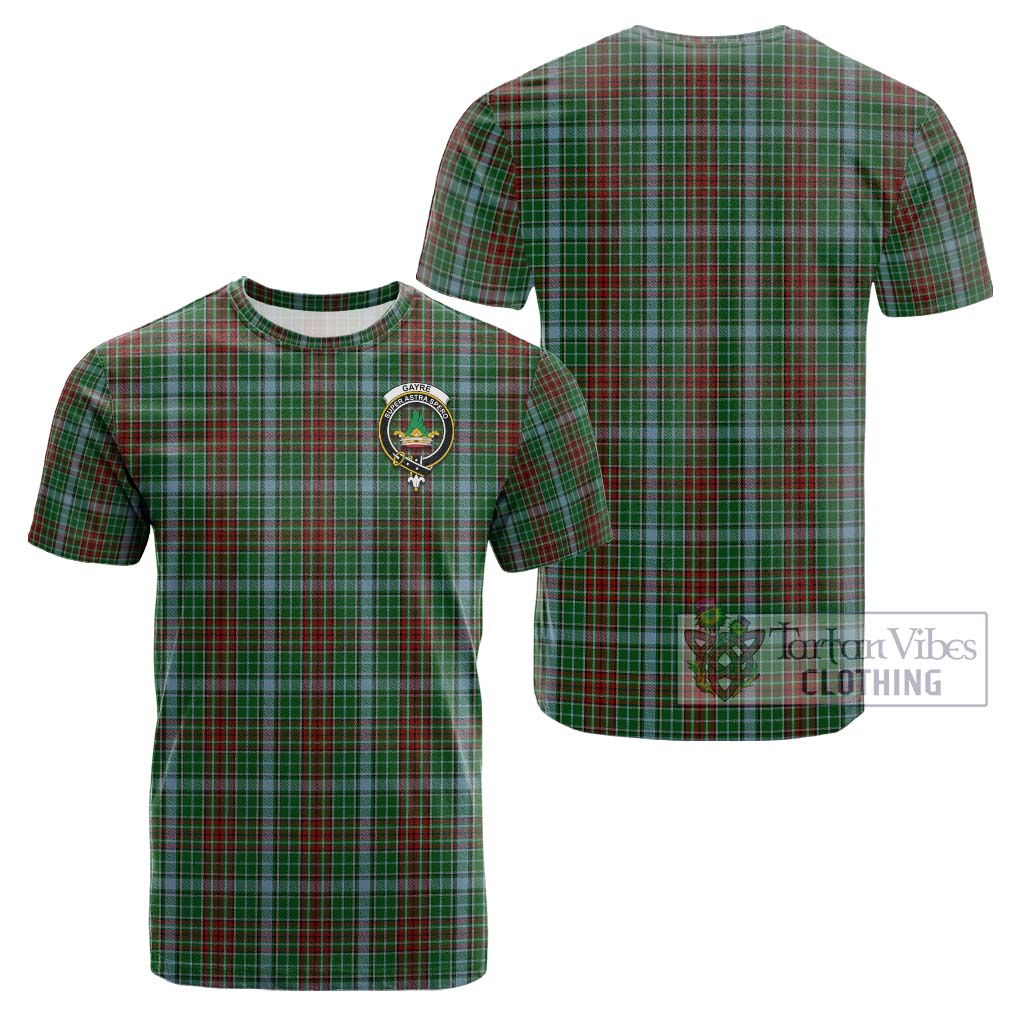 Tartan Vibes Clothing Gayre Tartan Cotton T-Shirt with Family Crest