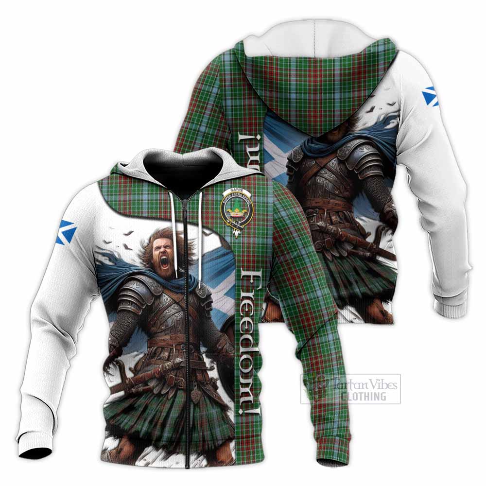 Tartan Vibes Clothing Gayre Crest Tartan Knitted Hoodie Inspired by the Freedom of Scottish Warrior