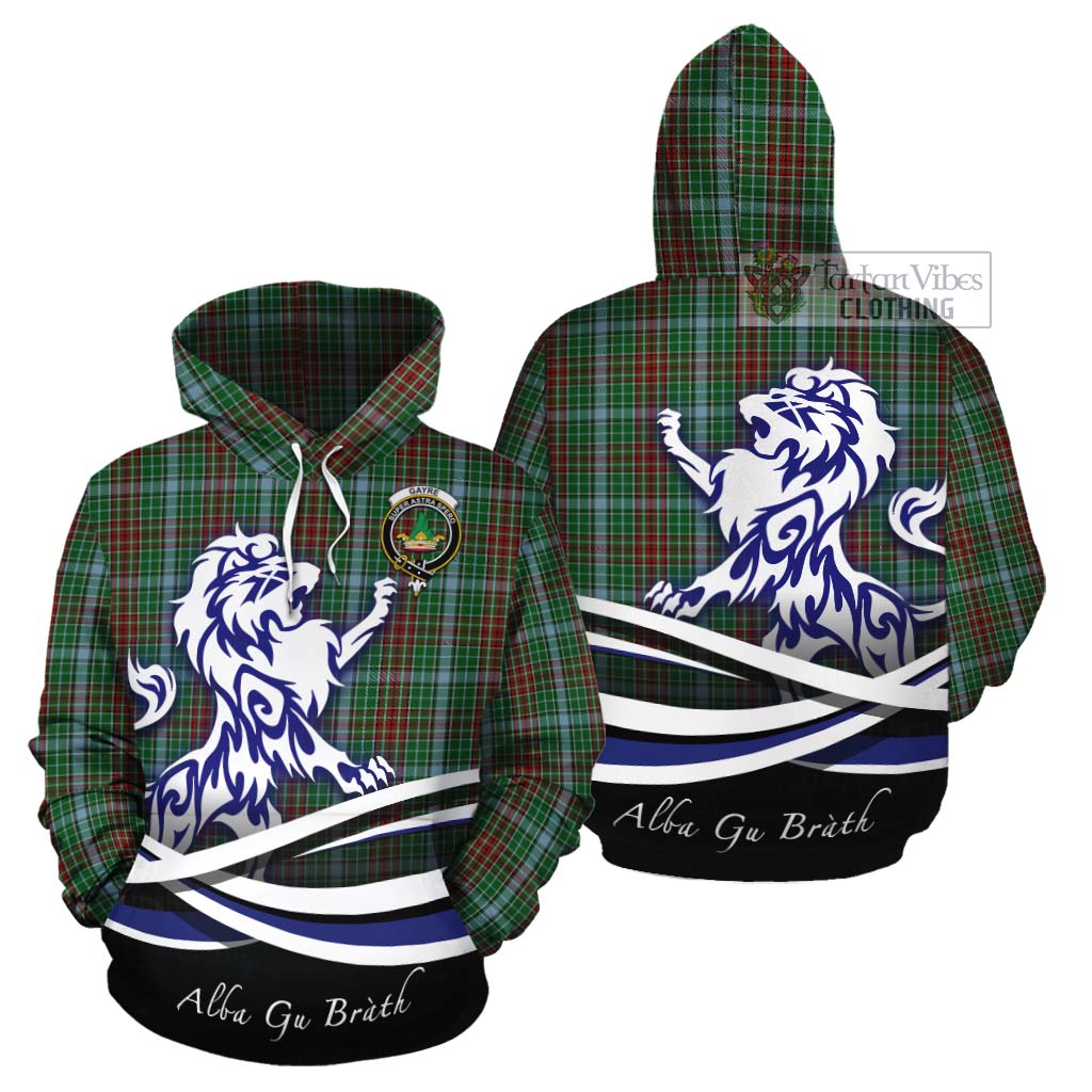 Tartan Vibes Clothing Gayre Tartan Cotton Hoodie with Alba Gu Brath Regal Lion Emblem