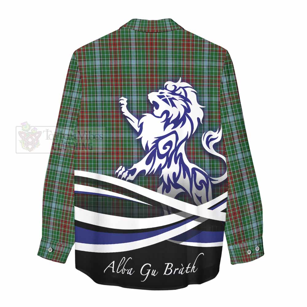 Tartan Vibes Clothing Gayre Tartan Women's Casual Shirt with Alba Gu Brath Regal Lion Emblem