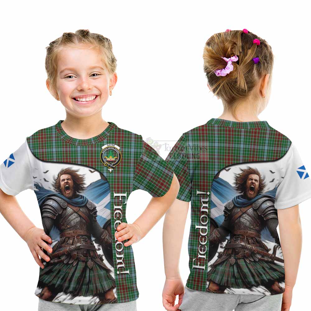 Tartan Vibes Clothing Gayre Crest Tartan Kid T-Shirt Inspired by the Freedom of Scottish Warrior