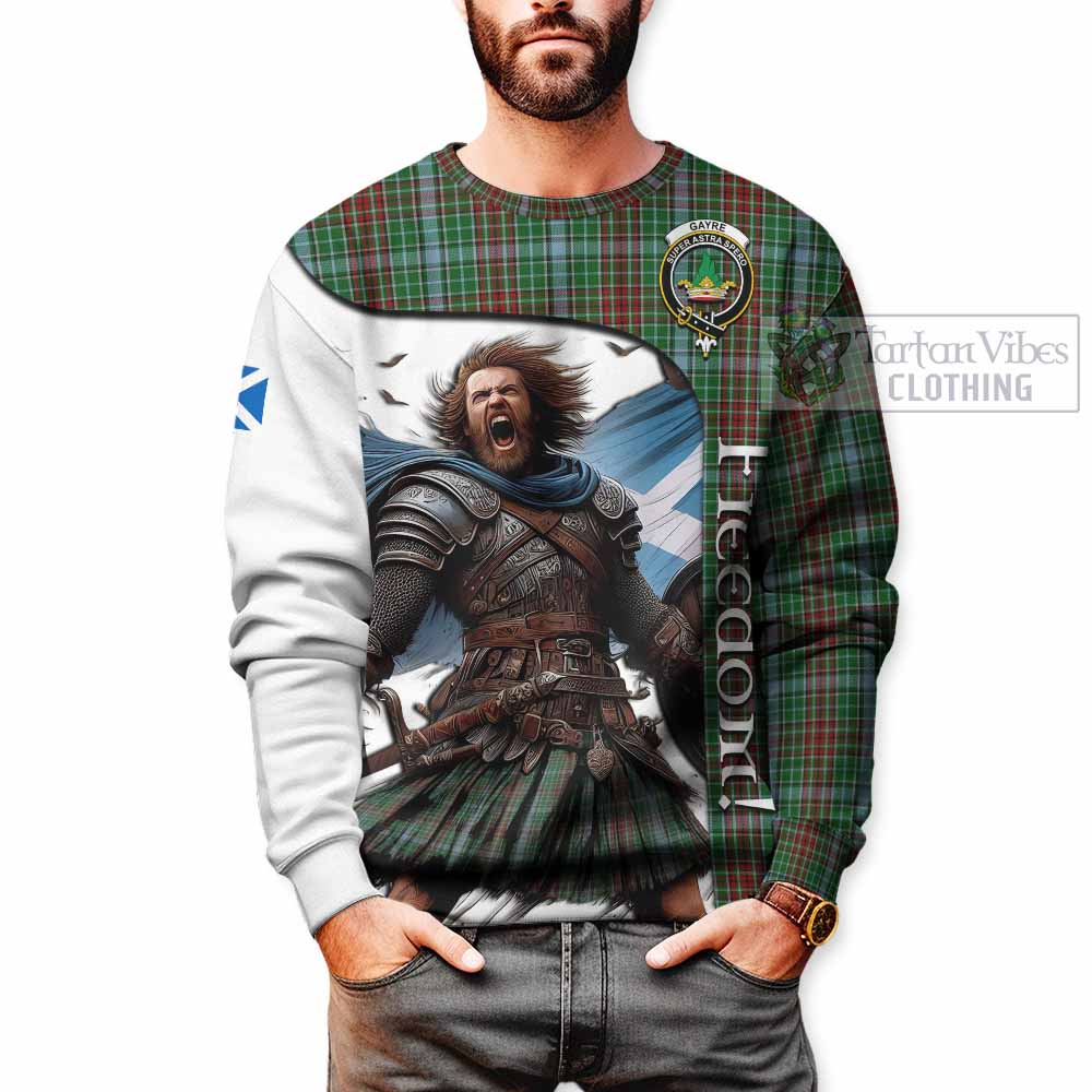 Tartan Vibes Clothing Gayre Crest Tartan Sweatshirt Inspired by the Freedom of Scottish Warrior