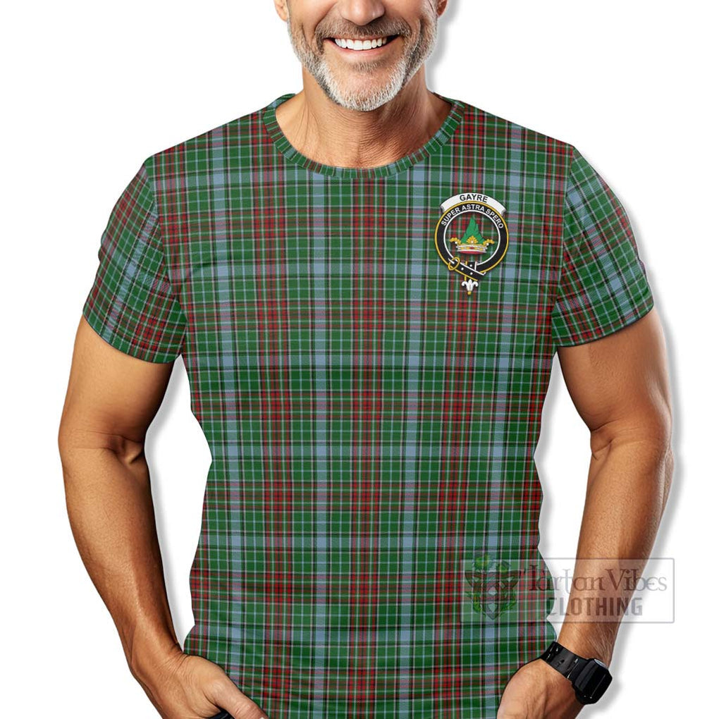 Tartan Vibes Clothing Gayre Tartan T-Shirt with Family Crest Celtic Skull Style