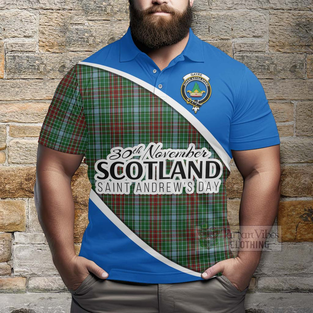 Tartan Vibes Clothing Gayre Family Crest Tartan Polo Shirt Celebrate Saint Andrew's Day in Style