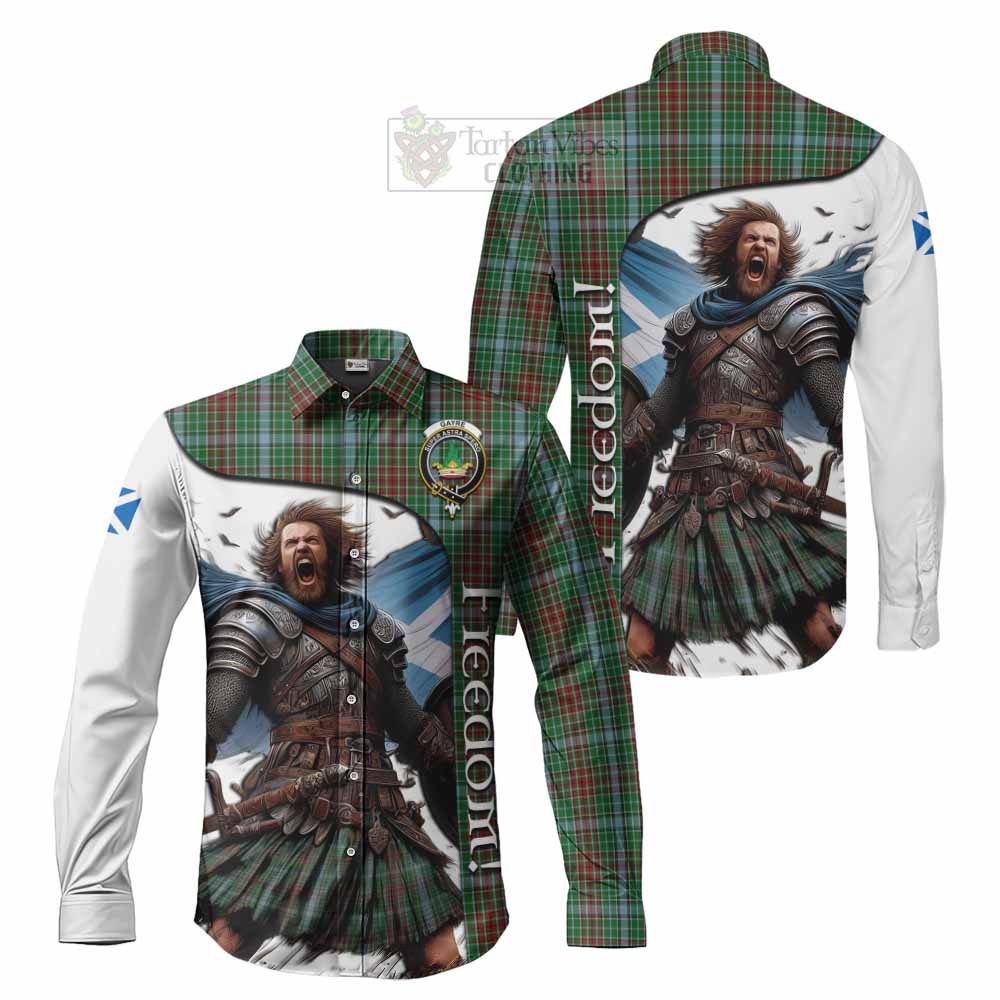 Tartan Vibes Clothing Gayre Crest Tartan Long Sleeve Button Shirt Inspired by the Freedom of Scottish Warrior