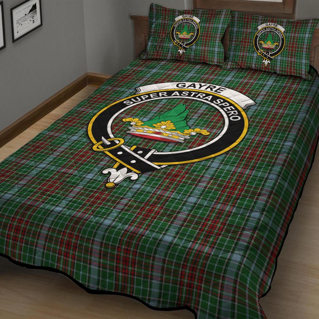 Gayre Tartan Quilt Bed Set with Family Crest - Tartan Vibes Clothing