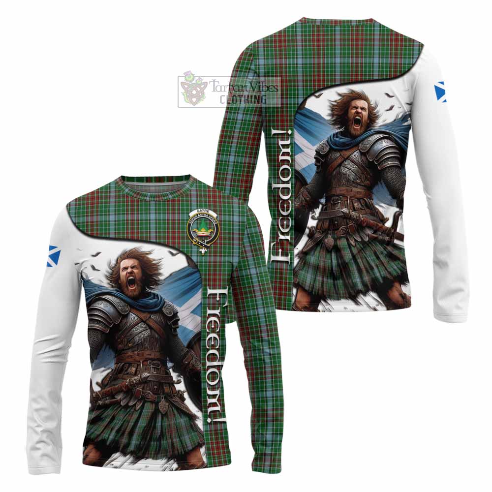 Tartan Vibes Clothing Gayre Crest Tartan Long Sleeve T-Shirt Inspired by the Freedom of Scottish Warrior