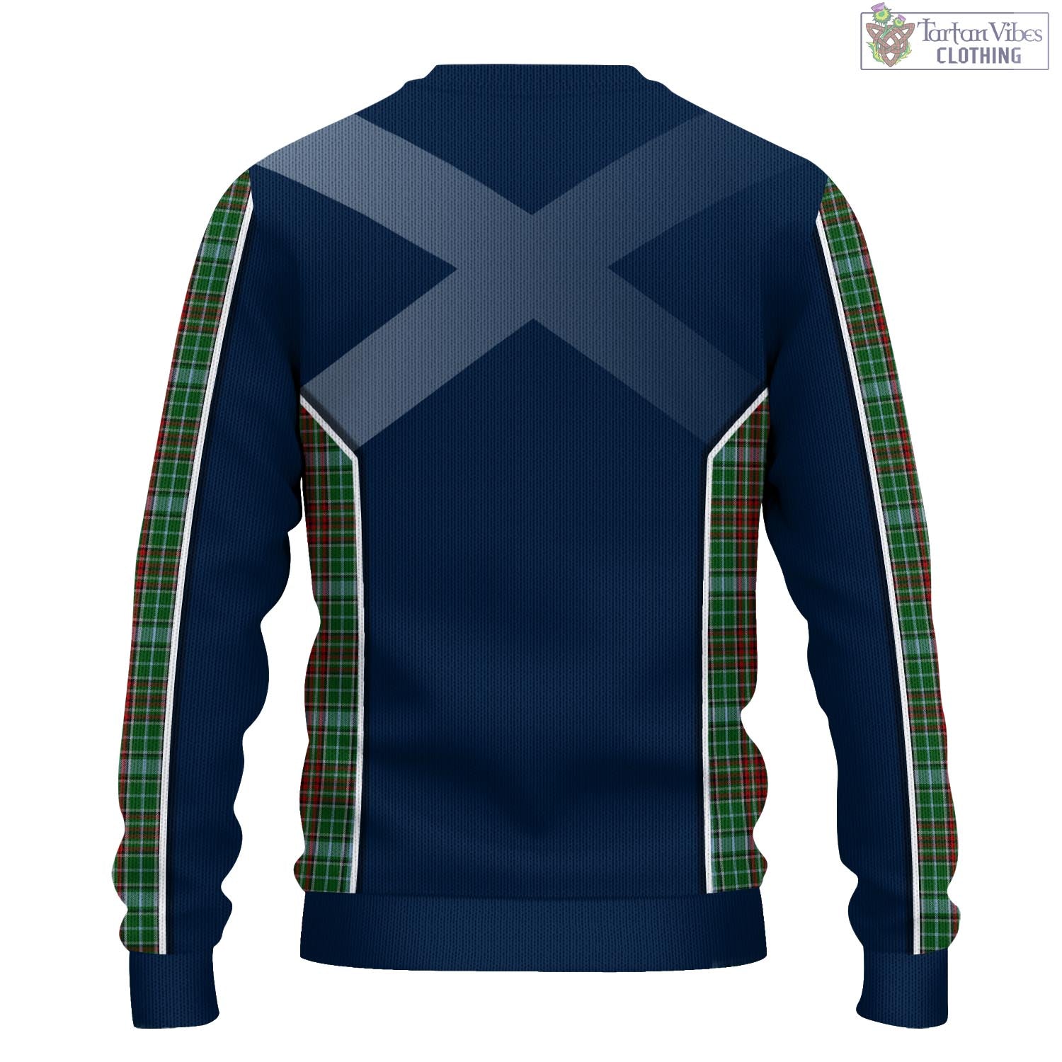 Tartan Vibes Clothing Gayre Tartan Knitted Sweatshirt with Family Crest and Scottish Thistle Vibes Sport Style