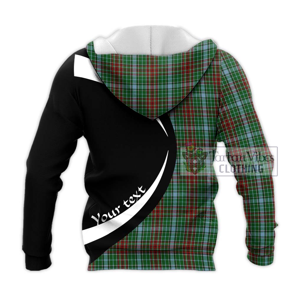 Tartan Vibes Clothing Gayre Tartan Knitted Hoodie with Family Crest Circle Style