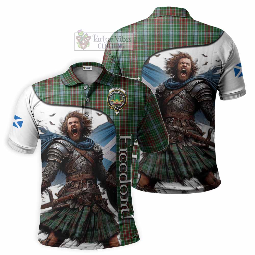 Tartan Vibes Clothing Gayre Crest Tartan Polo Shirt Inspired by the Freedom of Scottish Warrior