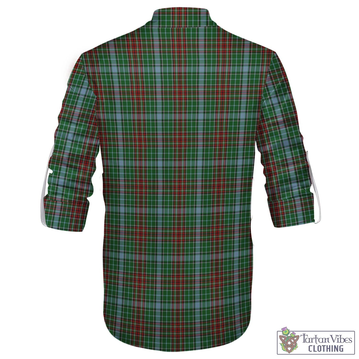 Tartan Vibes Clothing Gayre Tartan Men's Scottish Traditional Jacobite Ghillie Kilt Shirt with Family Crest