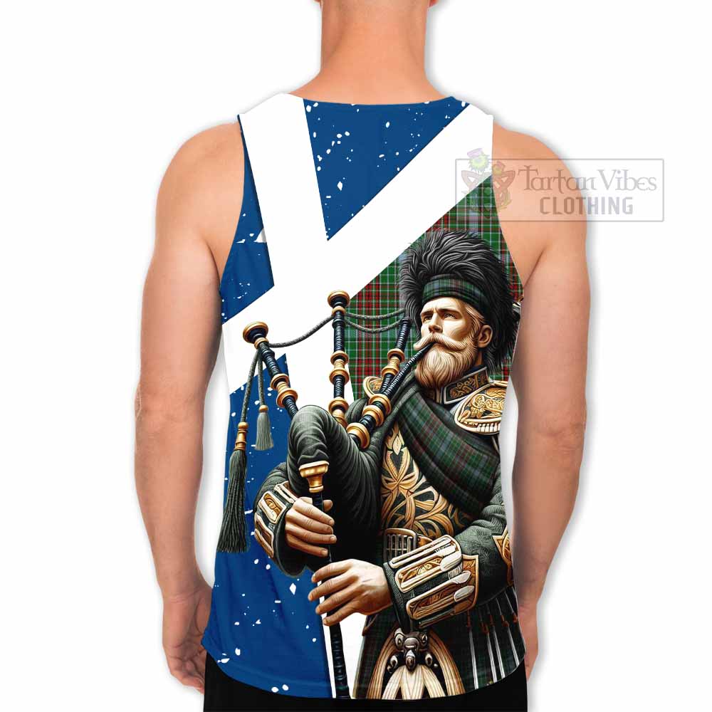 Gayre Tartan Men's Tank Top with Family Crest Scottish Bagpiper Vibes