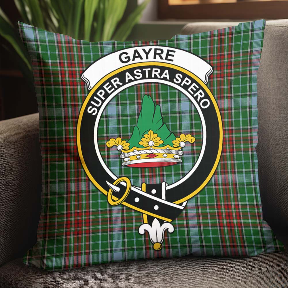 Gayre Tartan Pillow Cover with Family Crest - Tartanvibesclothing