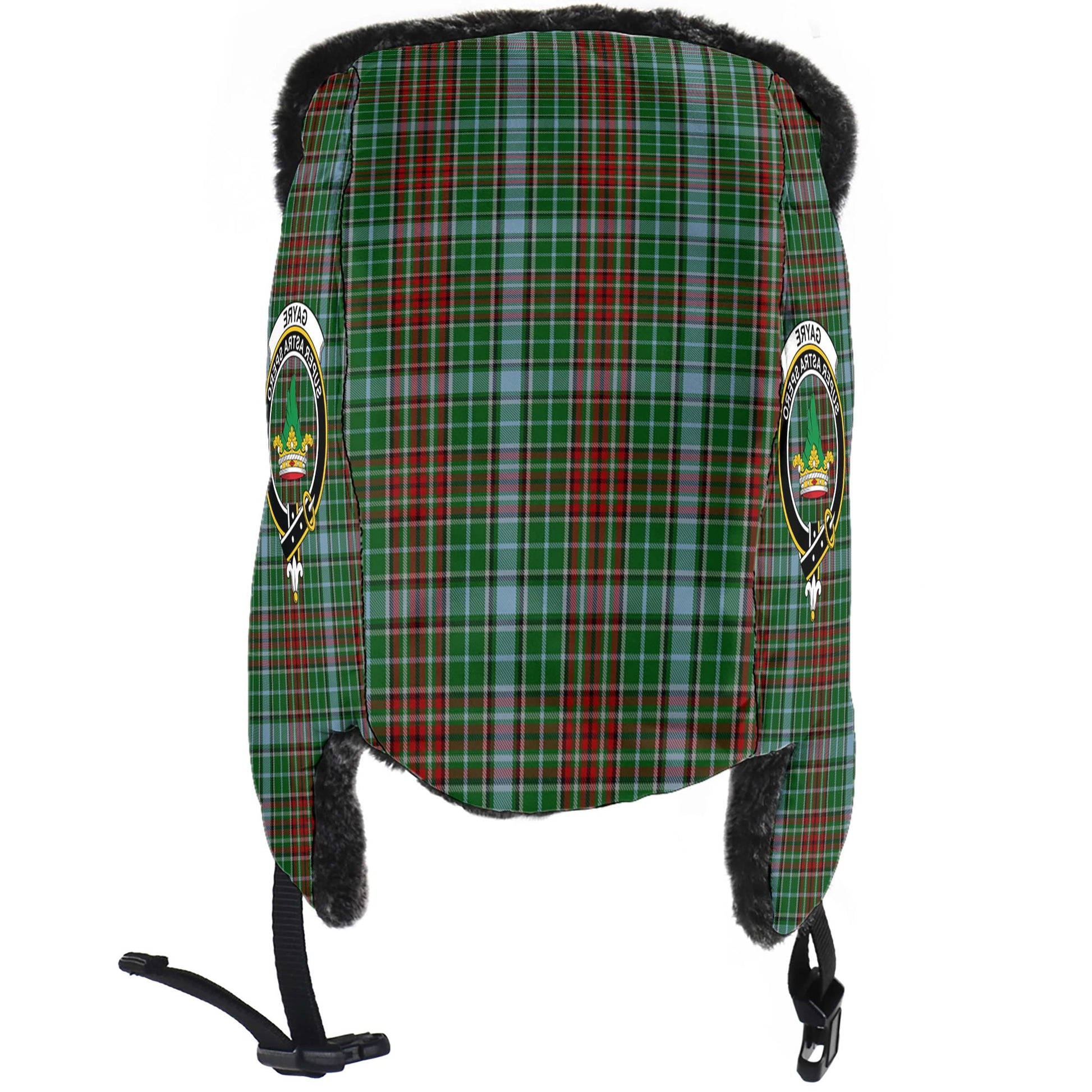 Gayre Tartan Winter Trapper Hat with Family Crest - Tartanvibesclothing