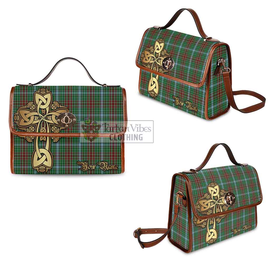 Tartan Vibes Clothing Gayre Tartan Waterproof Canvas Bag Golden Thistle Celtic Cross Style