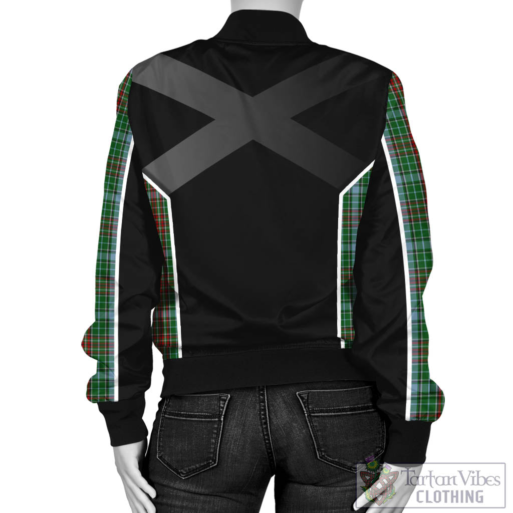 Tartan Vibes Clothing Gayre Tartan Bomber Jacket with Family Crest and Scottish Thistle Vibes Sport Style