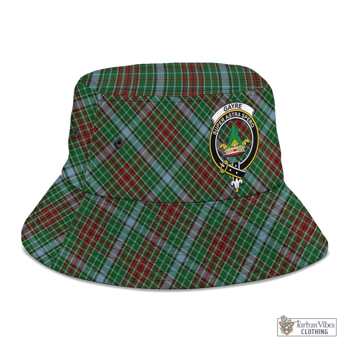 Tartan Vibes Clothing Gayre Tartan Bucket Hat with Family Crest