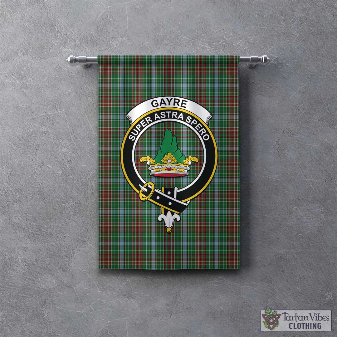 Tartan Vibes Clothing Gayre Tartan Gonfalon, Tartan Banner with Family Crest