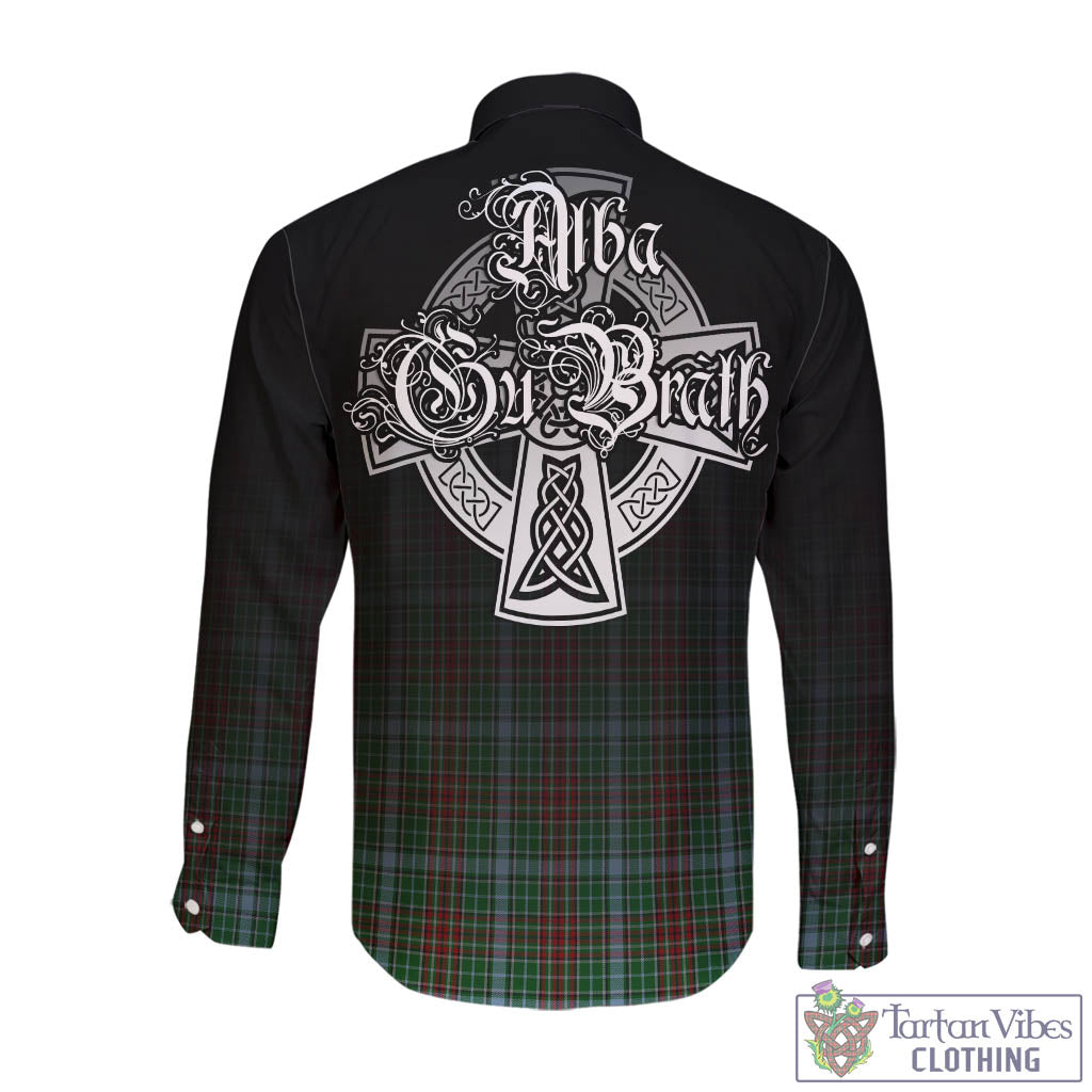 Tartan Vibes Clothing Gayre Tartan Long Sleeve Button Up Featuring Alba Gu Brath Family Crest Celtic Inspired