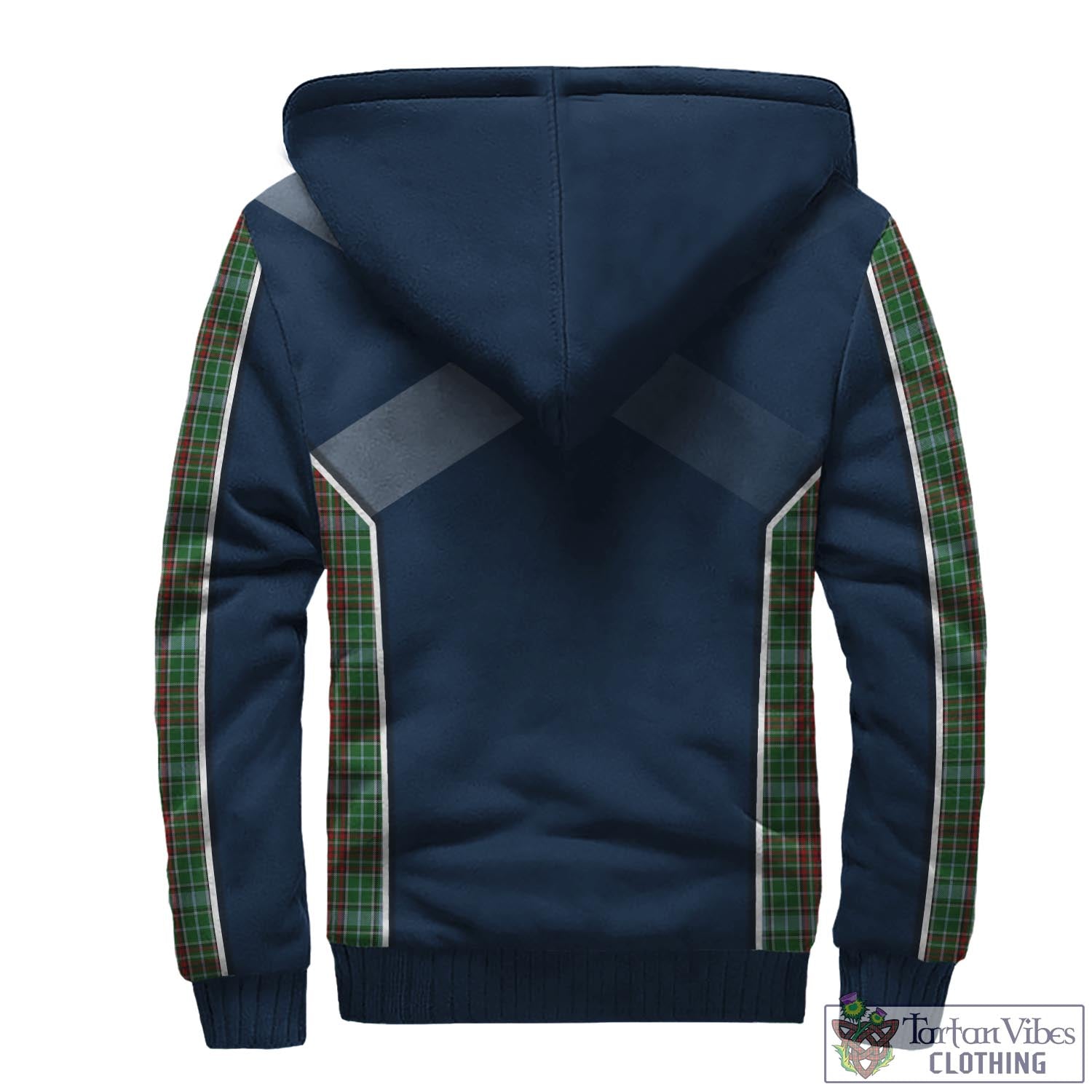 Tartan Vibes Clothing Gayre Tartan Sherpa Hoodie with Family Crest and Lion Rampant Vibes Sport Style