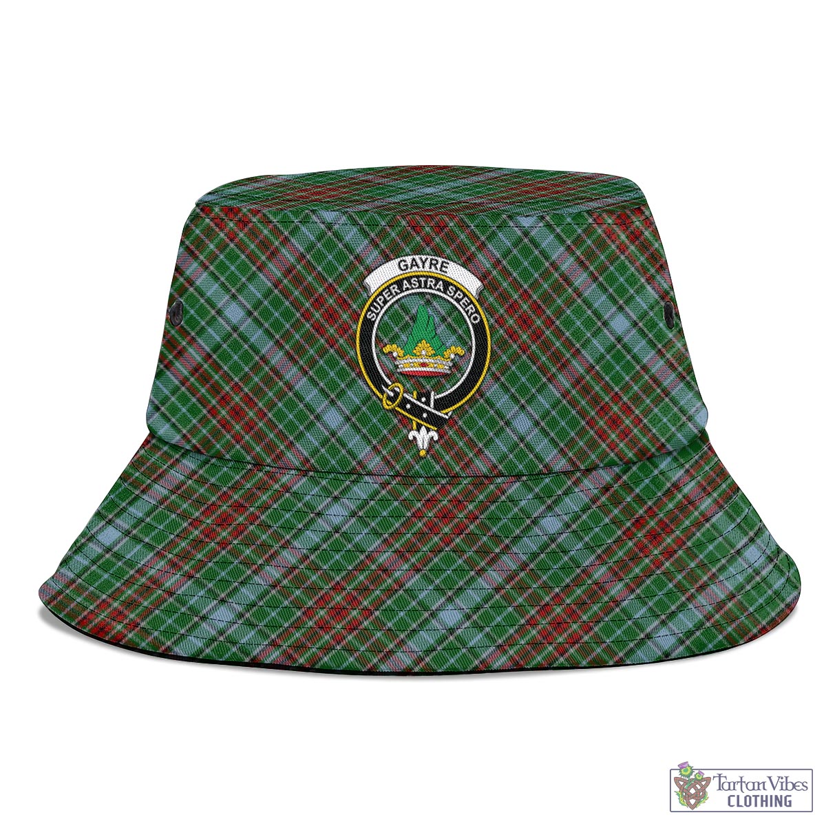 Tartan Vibes Clothing Gayre Tartan Bucket Hat with Family Crest