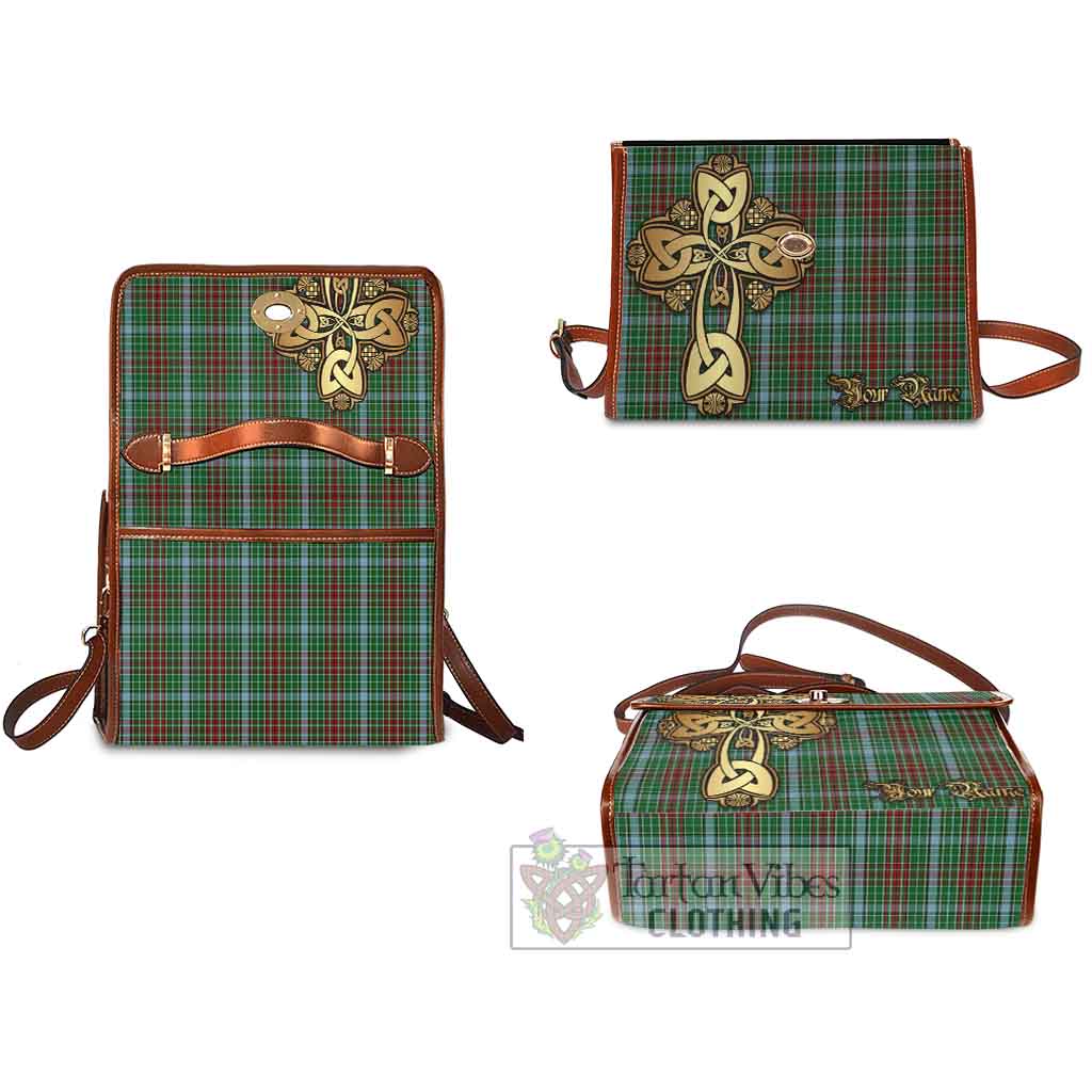 Tartan Vibes Clothing Gayre Tartan Waterproof Canvas Bag Golden Thistle Celtic Cross Style