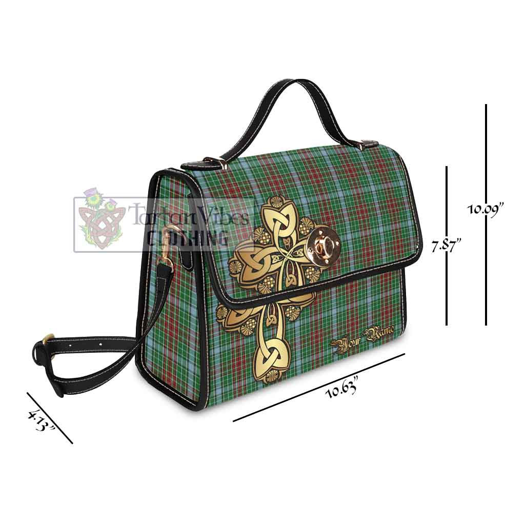 Tartan Vibes Clothing Gayre Tartan Waterproof Canvas Bag Golden Thistle Celtic Cross Style