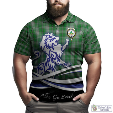 Gayre Dress Tartan Polo Shirt with Alba Gu Brath Regal Lion Emblem