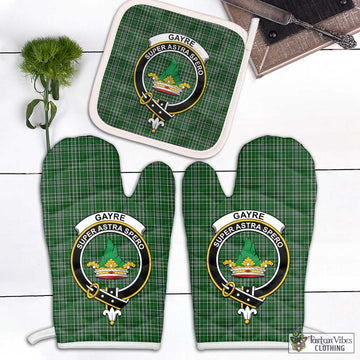 Gayre Dress Tartan Combo Oven Mitt & Pot-Holder with Family Crest