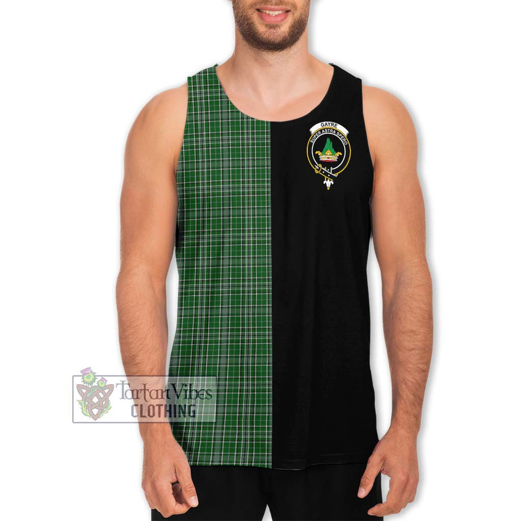 Gayre Dress Tartan Men's Tank Top with Family Crest and Half Of Me Style Men - Tartanvibesclothing Shop