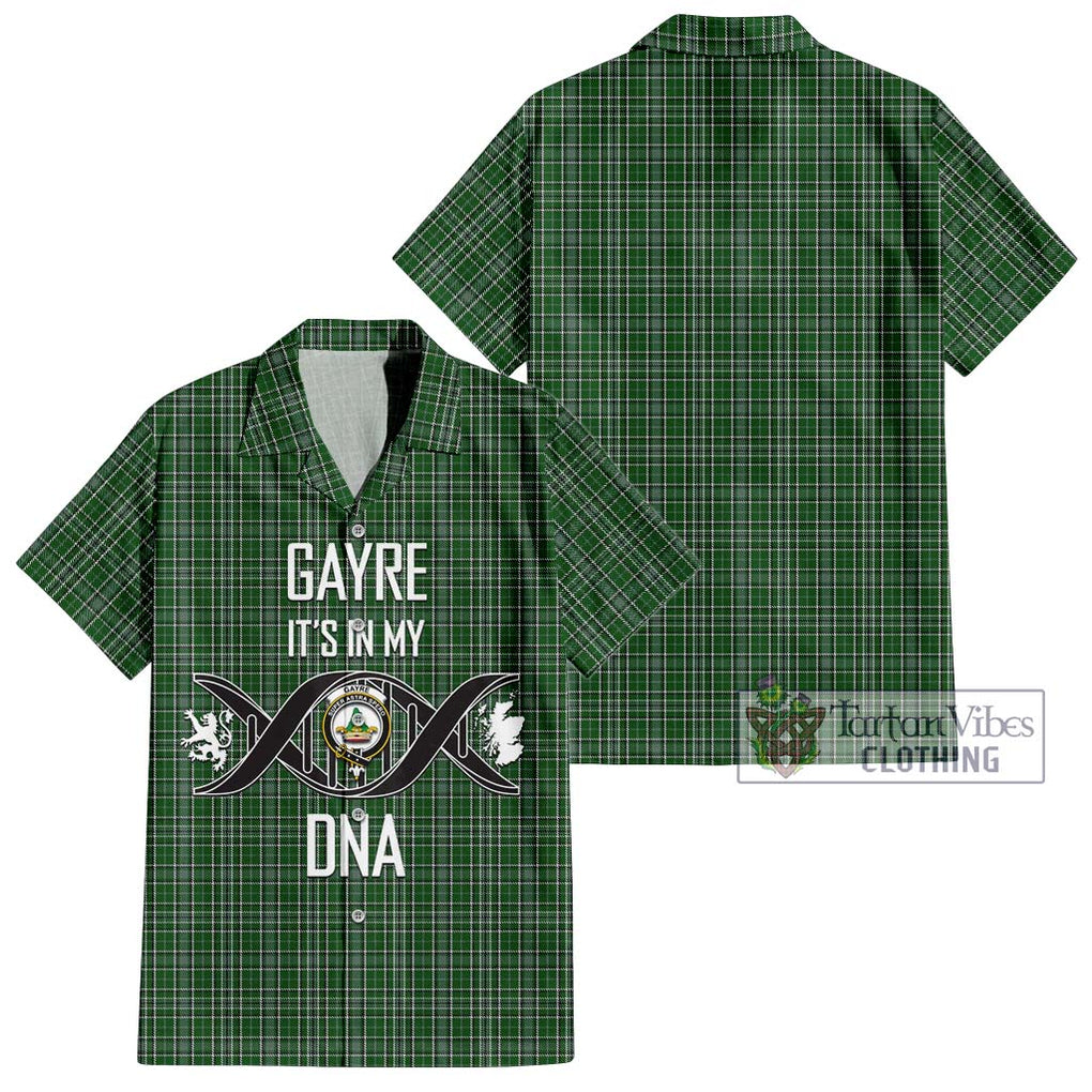 Gayre Dress Tartan Short Sleeve Button Shirt with Family Crest DNA In Me Style Kid - Tartanvibesclothing Shop