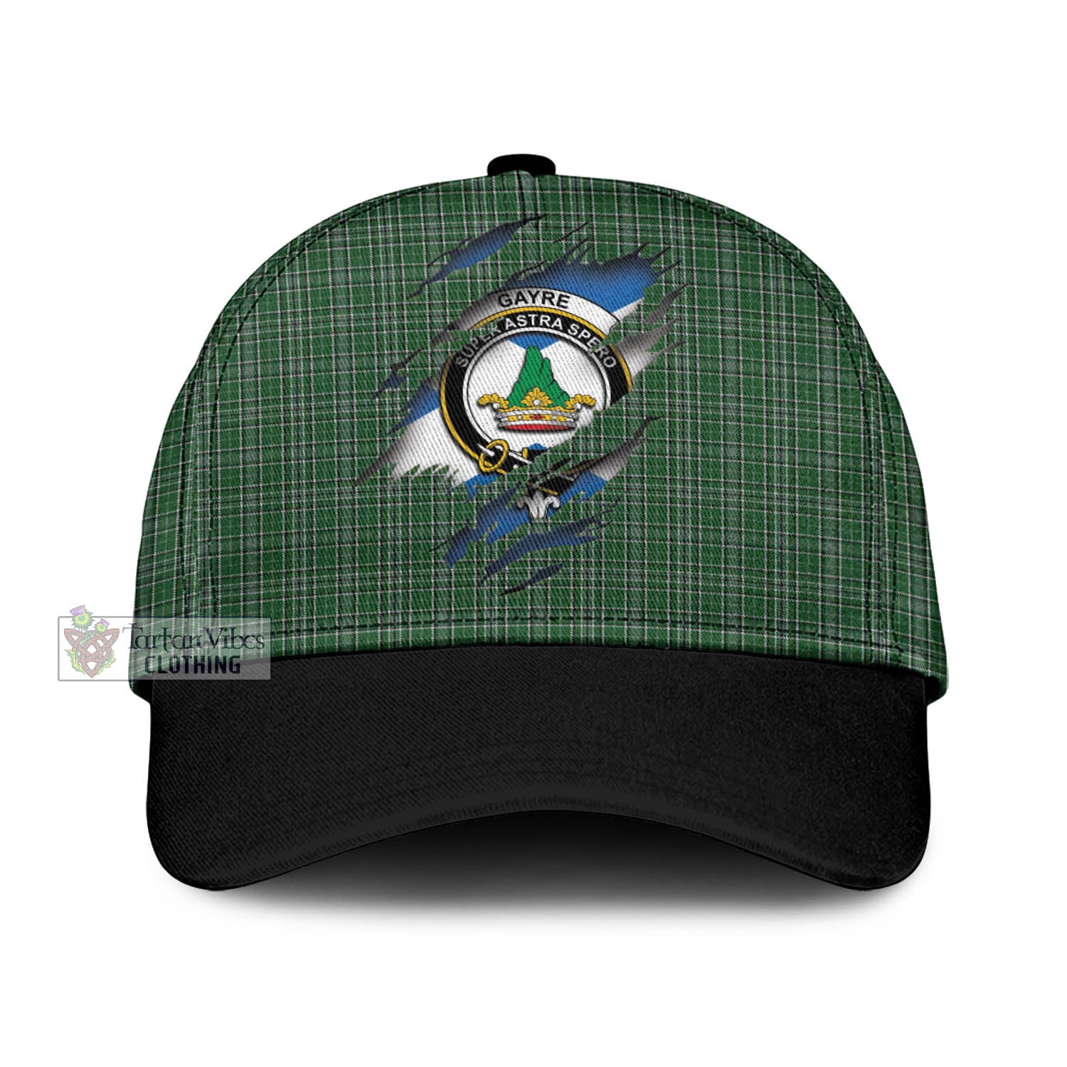 Tartan Vibes Clothing Gayre Dress Tartan Classic Cap with Family Crest In Me Style