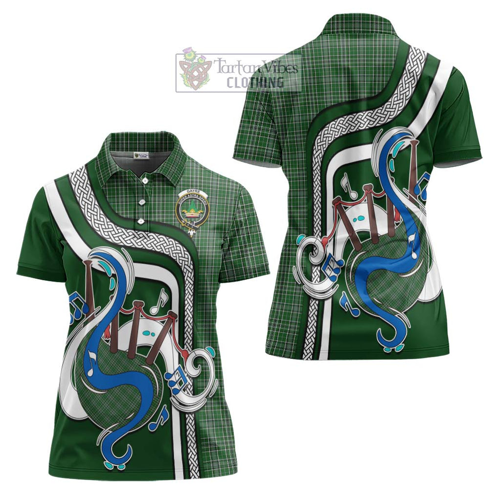 Gayre Dress Tartan Women's Polo Shirt with Epic Bagpipe Style Women - Tartanvibesclothing Shop