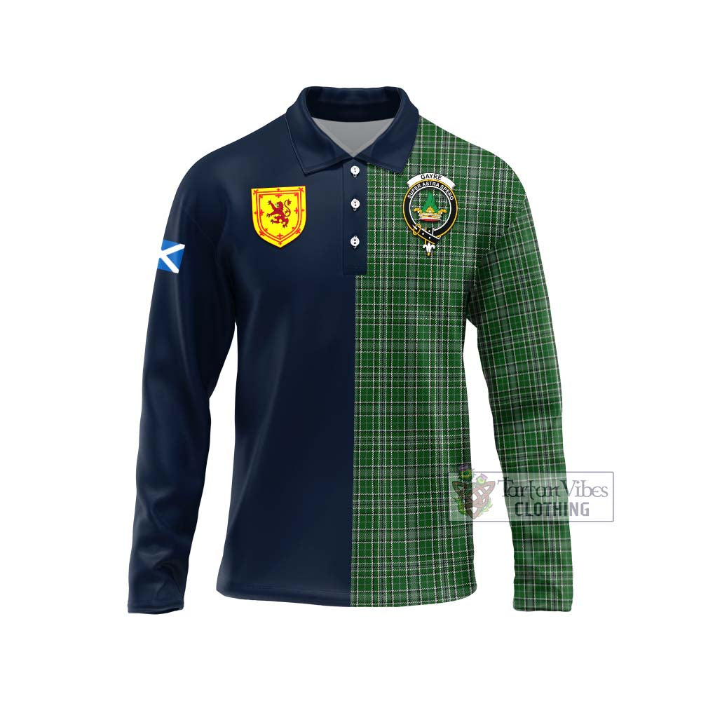 Tartan Vibes Clothing Gayre Dress Tartan Long Sleeve Polo Shirt with Scottish Lion Royal Arm Half Style