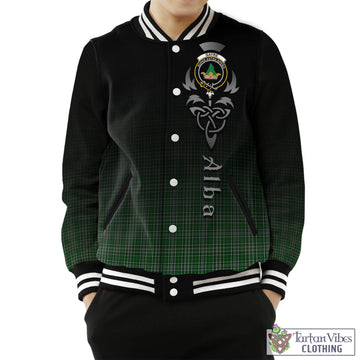 Gayre Dress Tartan Baseball Jacket Featuring Alba Gu Brath Family Crest Celtic Inspired