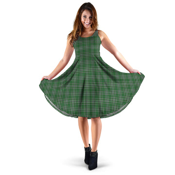 Gayre Dress Tartan Sleeveless Midi Womens Dress