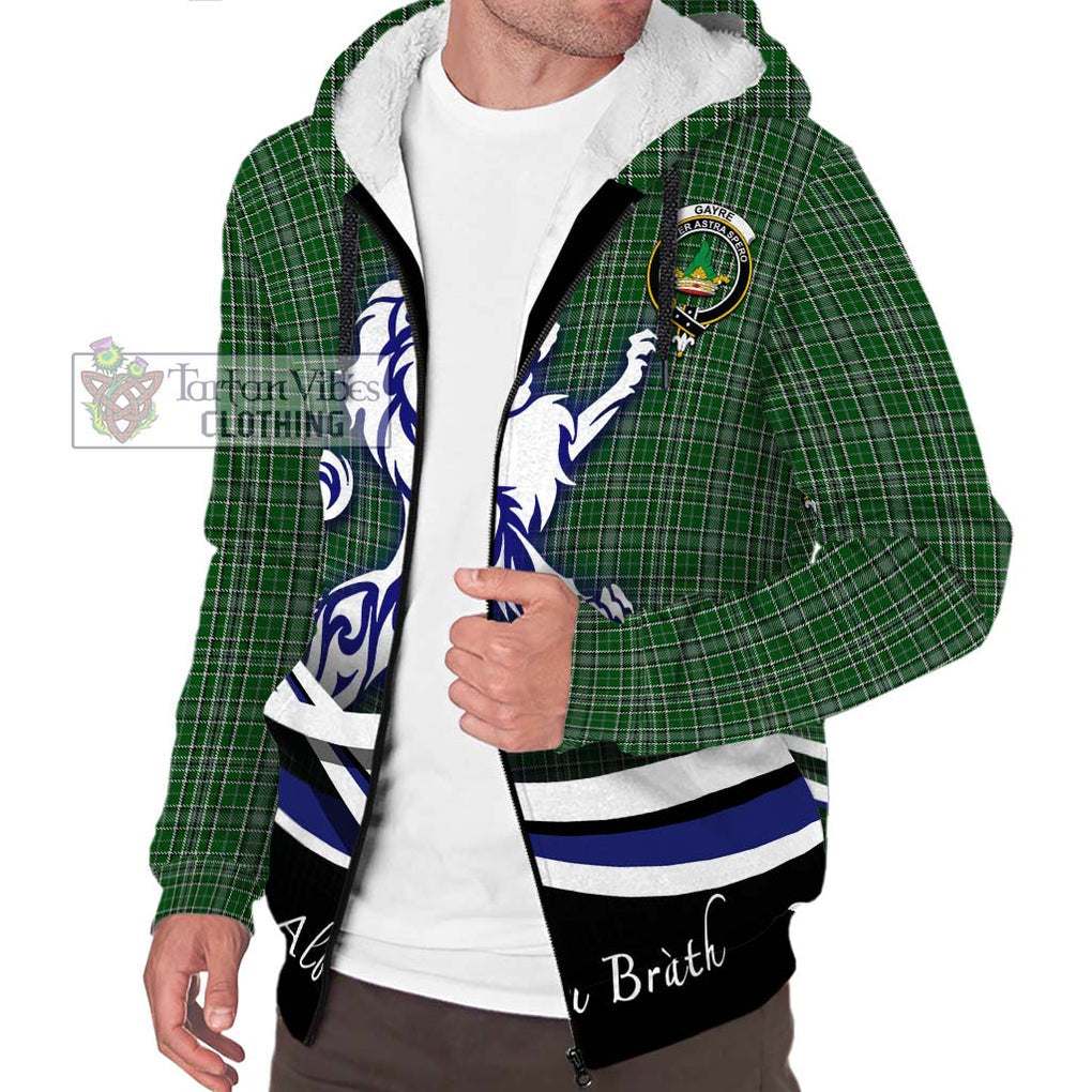 Gayre Dress Tartan Sherpa Hoodie with Alba Gu Brath Regal Lion Emblem Unisex S - Tartanvibesclothing Shop