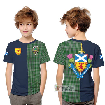 Gayre Dress Tartan Kid T-Shirt Alba with Scottish Lion Royal Arm Half Style