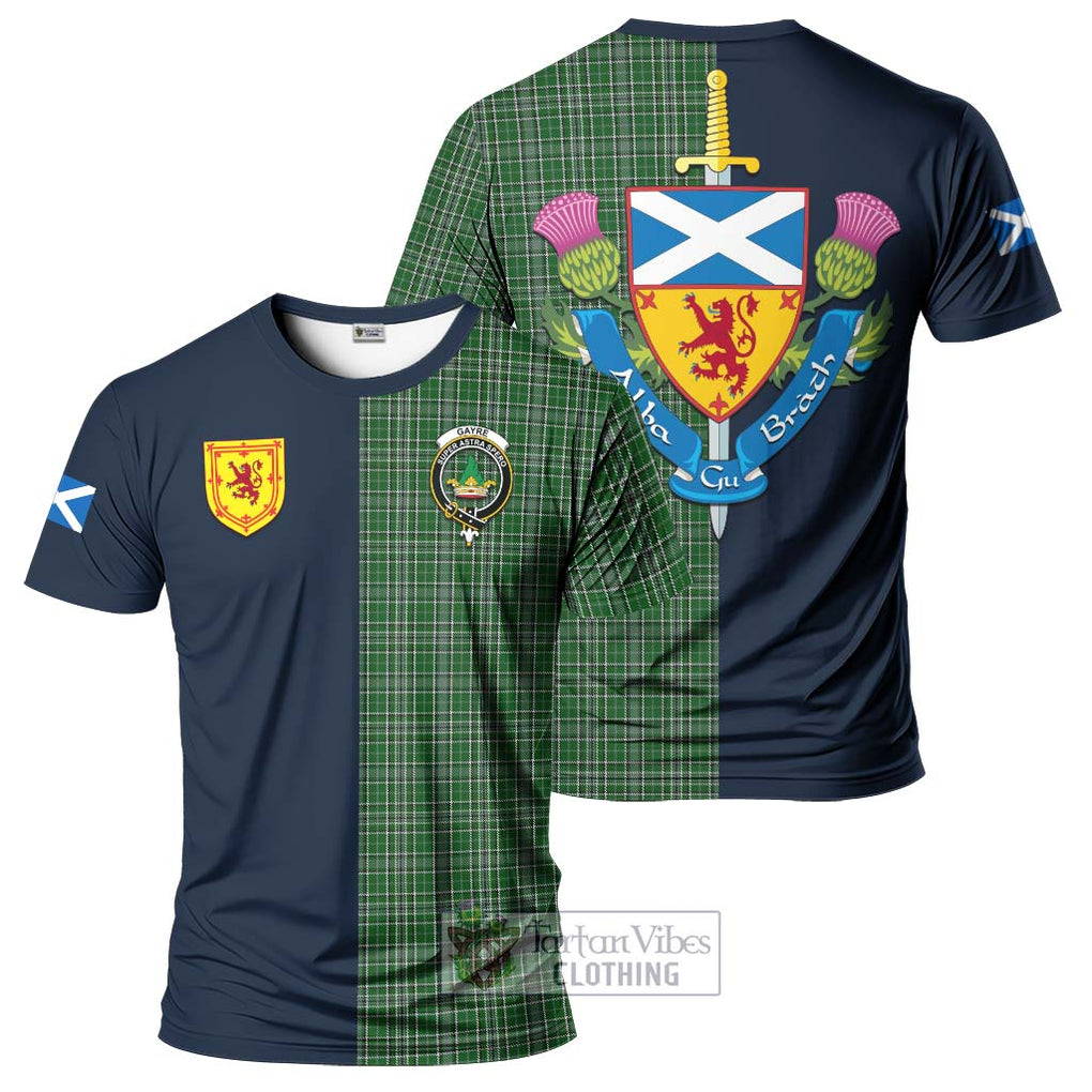 Tartan Vibes Clothing Gayre Dress Tartan T-Shirt Alba with Scottish Lion Royal Arm Half Style