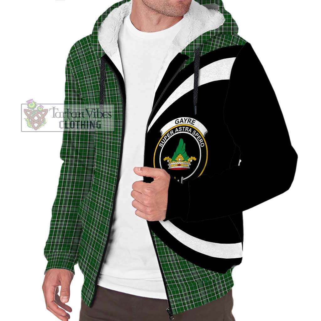 Gayre Dress Tartan Sherpa Hoodie with Family Crest Circle Style Unisex S - Tartan Vibes Clothing