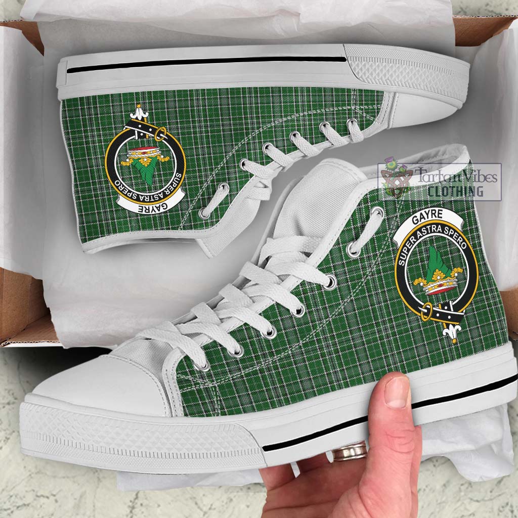 Tartan Vibes Clothing Gayre Dress Tartan High Top Shoes with Family Crest