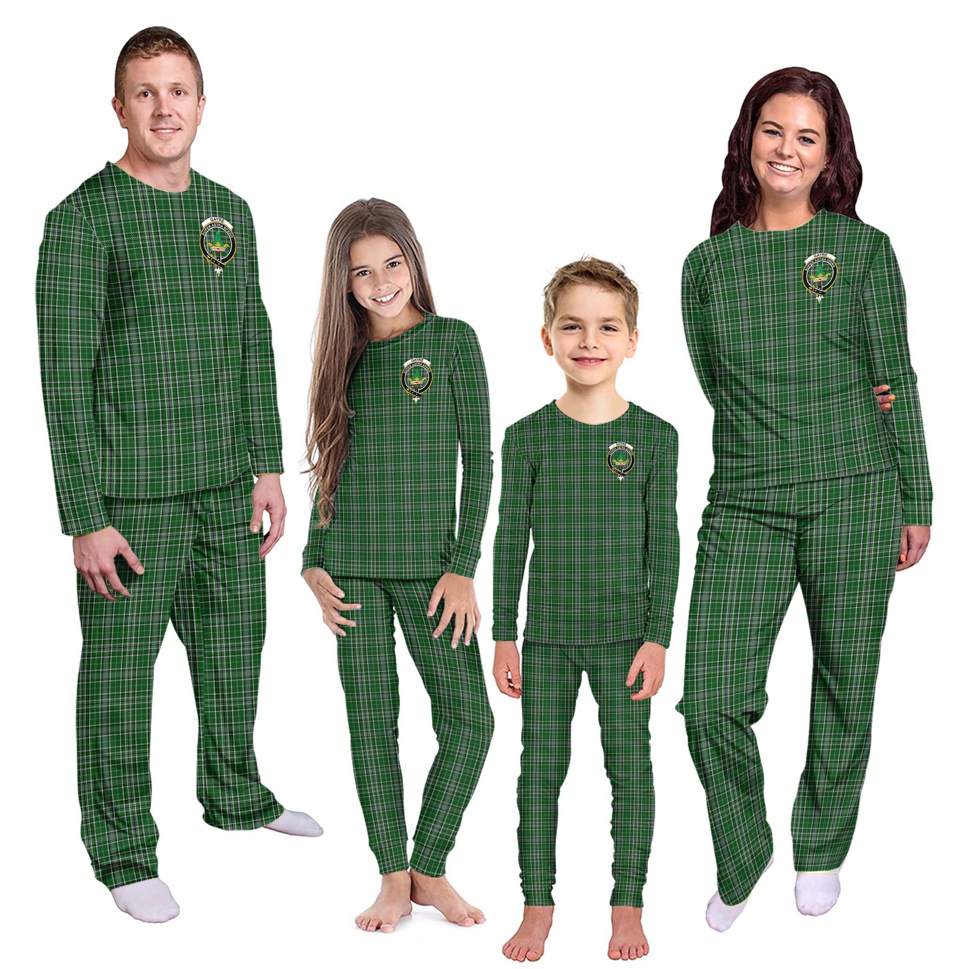 Gayre Dress Tartan Pajamas Family Set with Family Crest Kid - Tartan Vibes Clothing