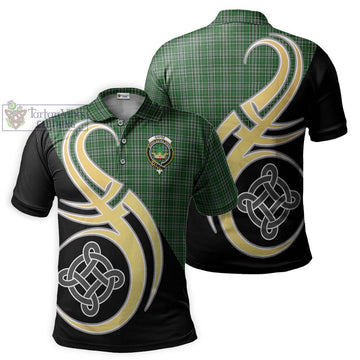 Gayre Dress Tartan Polo Shirt with Family Crest and Celtic Symbol Style