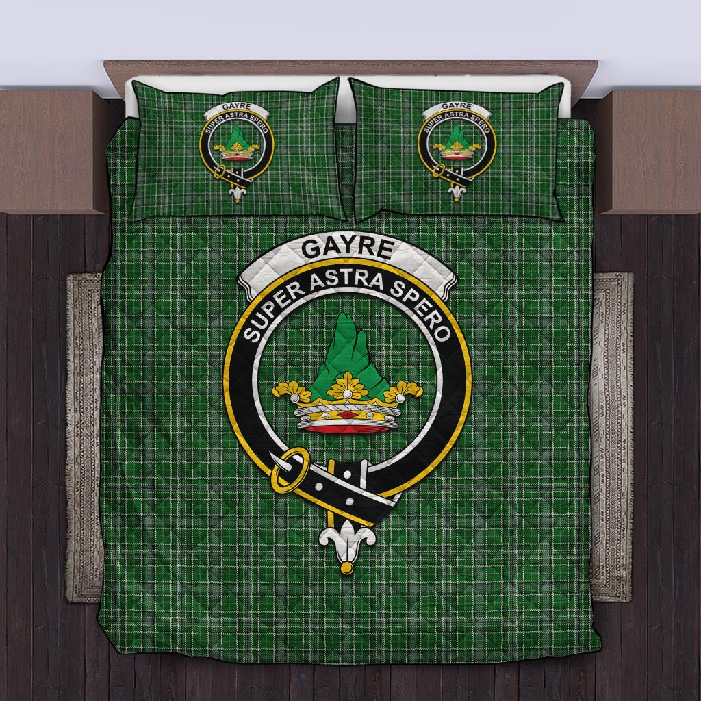 Gayre Dress Tartan Quilt Bed Set with Family Crest Twin - Tartan Vibes Clothing